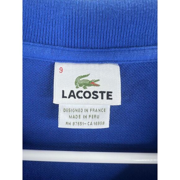 Lacoste Regular Fit Mens 4XL FR 9 Blue Long Sleeve Polo Shirt - Picture 4 of 10